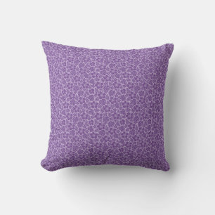 Purple Hibiscus Aloha Print Hawaiian Floral Throw Pillow
