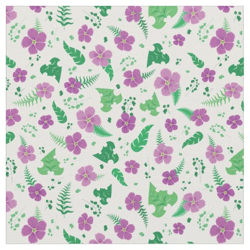 Purple Hibiscus Fabric