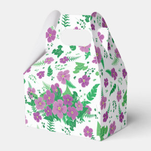 Purple Hibiscus Favor Boxes
