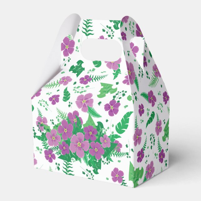 Purple Hibiscus Favor Boxes (Back Side)