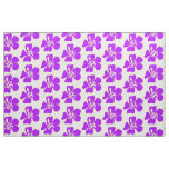 Purple Hibiscus Flowers Tropical Hawaiian Luau Fabric