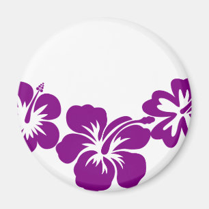 Purple hibiscus leis magnet