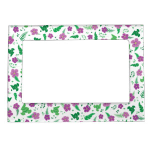Purple Hibiscus Magnetic Picture Frame