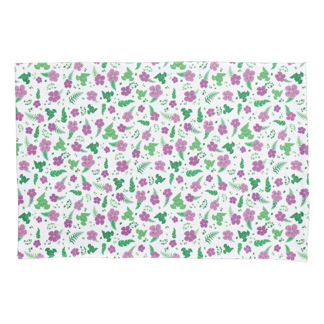Purple Hibiscus Pillow Case (Front)