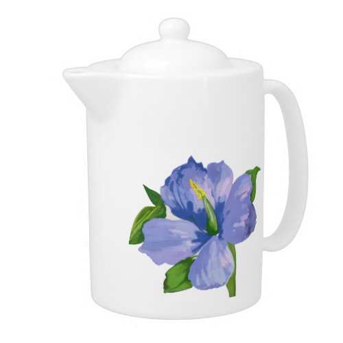 Purple Hibiscus Teapot