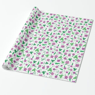 Purple Hibiscus Wrapping Paper