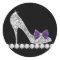 Purple High Heel Shoe Stickers