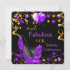 Purple High Heels Gold Balloons Birthday Party
