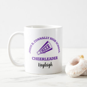 Purple High School Cheerleader Personalized Coffee Mug