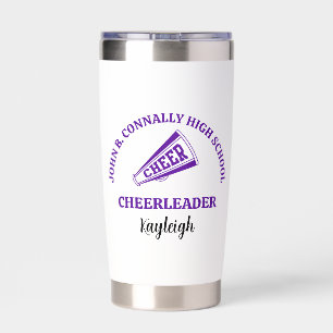 Purple High School Cheerleader Personalized Insulated Tumbler
