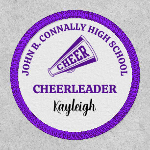 Purple High School Cheerleader Personalized Patch