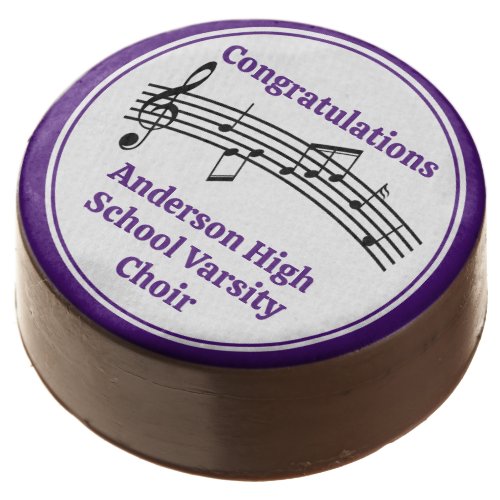Purple High School Choir Custom Party Chocolate Covered Oreo