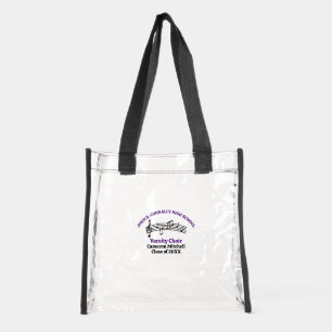 Purple High School Choir Customizable Clear Tote Bag