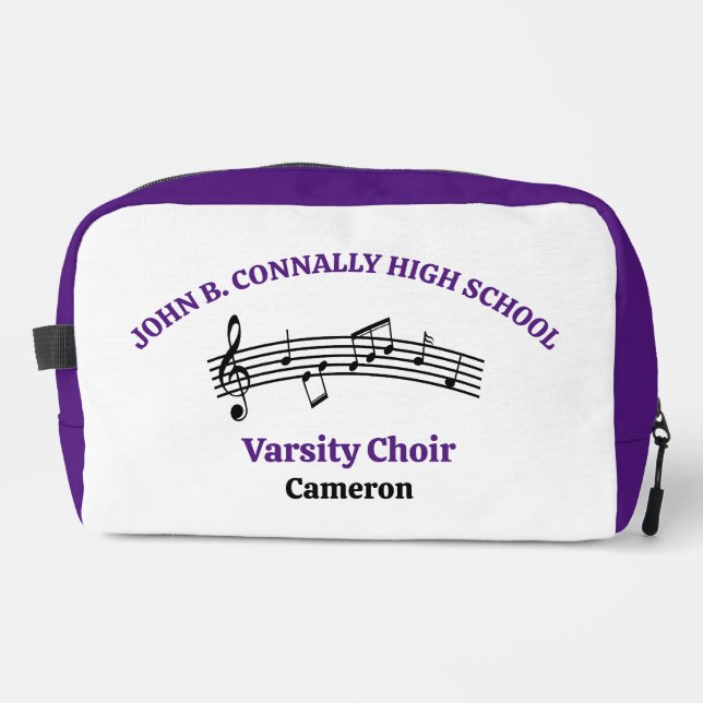 Purple High School Choir Personalized Dopp Kit (Front)
