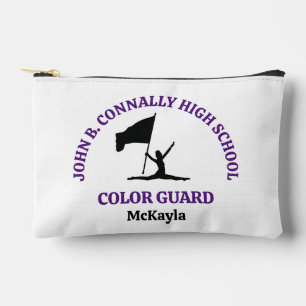 Purple High School Color Guard Personalized Accessory Pouch