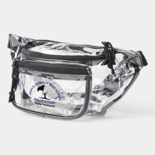 Purple High School Color Guard Personalized Clear Fanny Pack