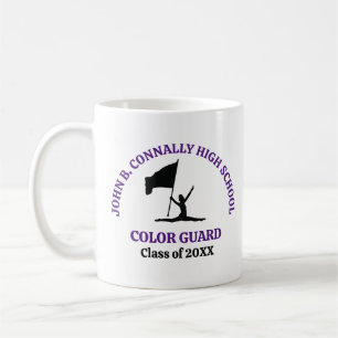 Purple High School Color Guard Personalized Coffee Mug