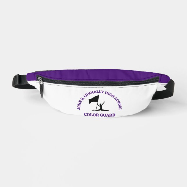 Purple High School Color Guard Personalized Fanny Pack (Front)