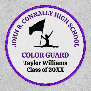 Purple High School Color Guard Personalized Patch