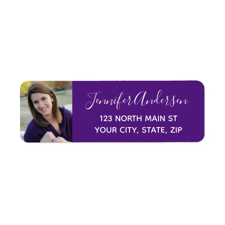 Purple High School Colors | High School Senior Label | Zazzle