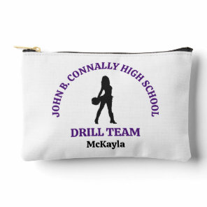 Purple High School Drill Team Dancer Personalized Accessory Pouch