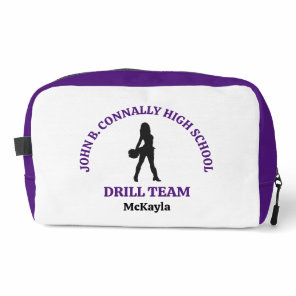 Purple High School Drill Team Dancer Personalized Dopp Kit