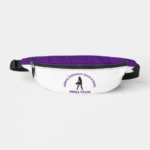 Purple High School Drill Team Dancer Personalized Fanny Pack