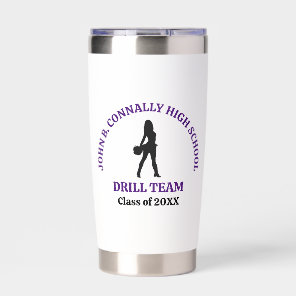 Purple High School Drill Team Dancer Personalized Insulated Tumbler