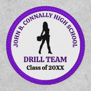Purple High School Drill Team Dancer Personalized Patch