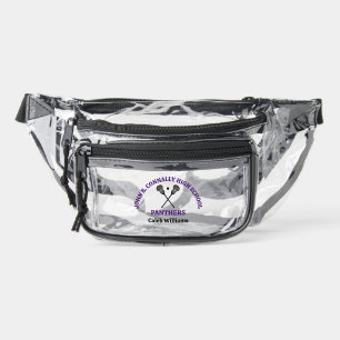 Purple High School Lacrosse Game Personalized Clear Fanny Pack