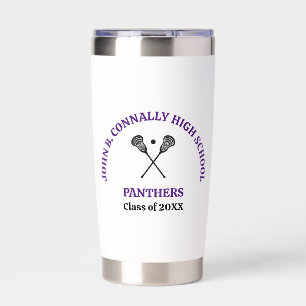 Purple High School Lacrosse Team Personalized Insulated Tumbler