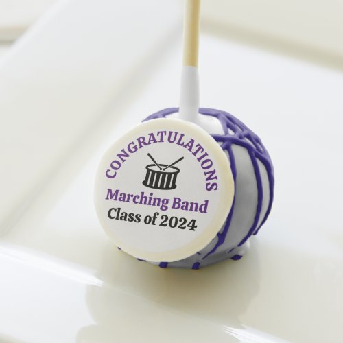 Purple High School Marching Band Custom Party Cake Pops