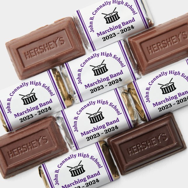 Purple High School Marching Band Custom Party Hershey's Miniatures (Assorted)