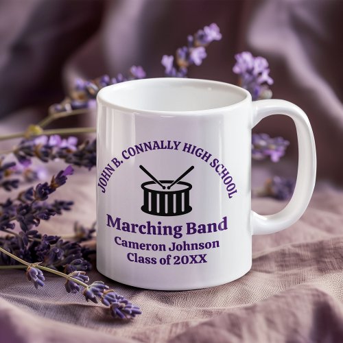 Purple High School Marching Band Customizable Coffee Mug