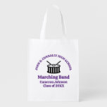 Purple High School Marching Band Customizable Grocery Bag