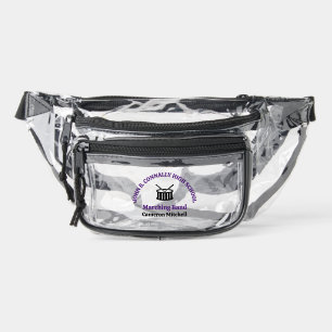 Purple High School Marching Band Personalized Clear Fanny Pack