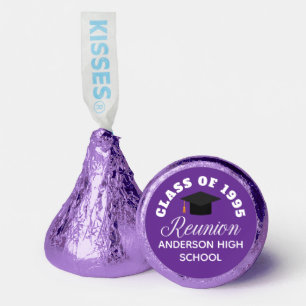 Purple High School Reunion Personalized Party Hershey®'s Kisses®