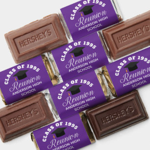 Purple High School Reunion Personalized Party Hershey's Miniatures