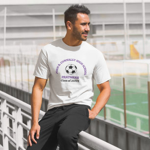Purple High School Soccer Team Personalized T-Shirt