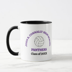Purple High School Volleyball Player Personalized Mug