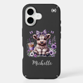 Purple Highland Cow Speck Case
