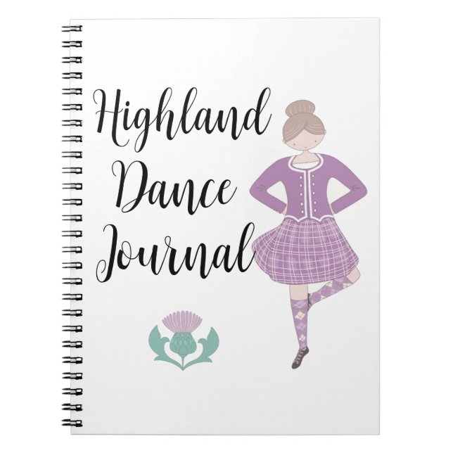 Purple Highland Dancer Spiral Photo Notebook (Front)