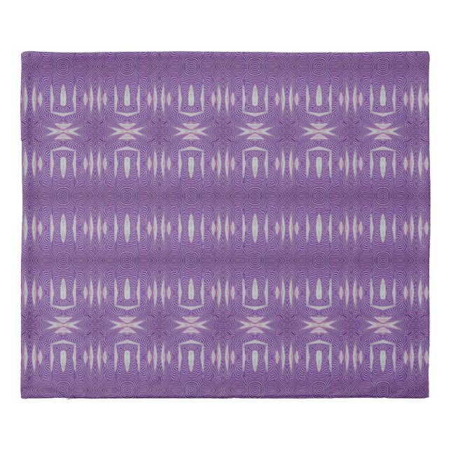 Purple hippie boho mosaic pattern Duvet Cover (Back)