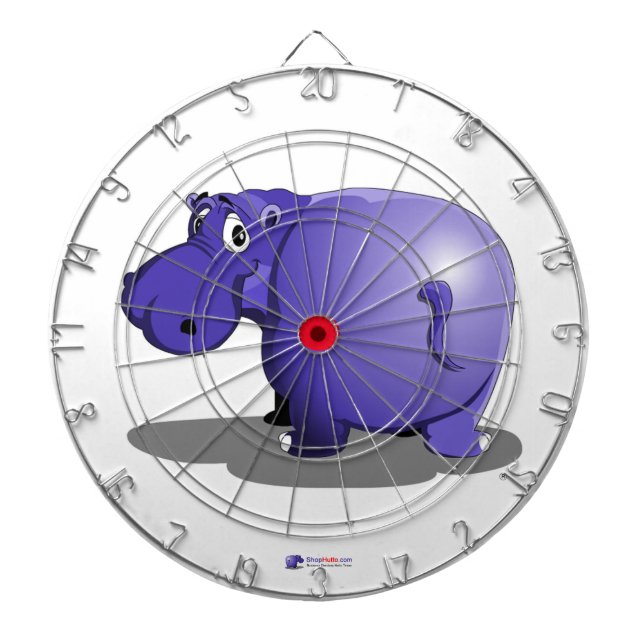 Purple Hippo Dart Board (Front)