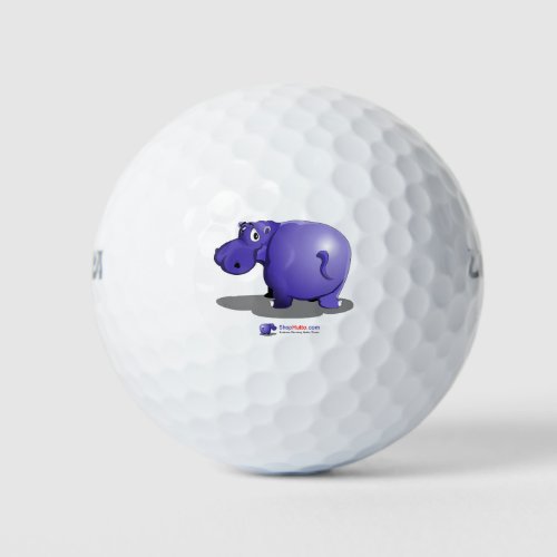 Purple Hippo Golf Balls