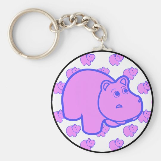 plush hippo keychain