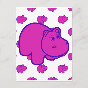 Purple Hippo Postcard