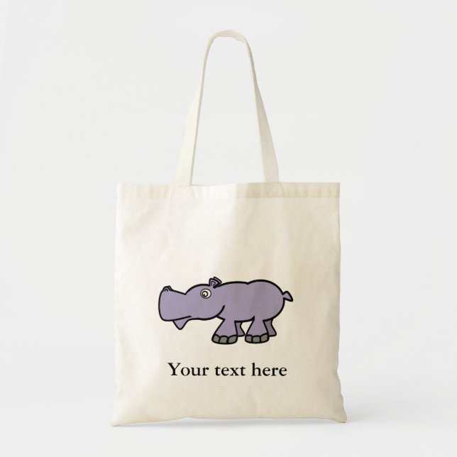 Purple hippo tote bag (Front)