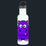 Purple Hippo Water Bottle<br><div class="desc">Stylish with the iconic onlyfunstuff hippo design.</div>