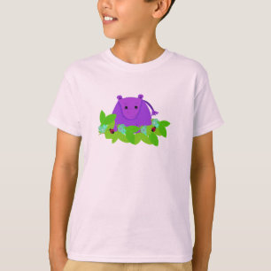 Purple Hippo with Ladybugs T-Shirt